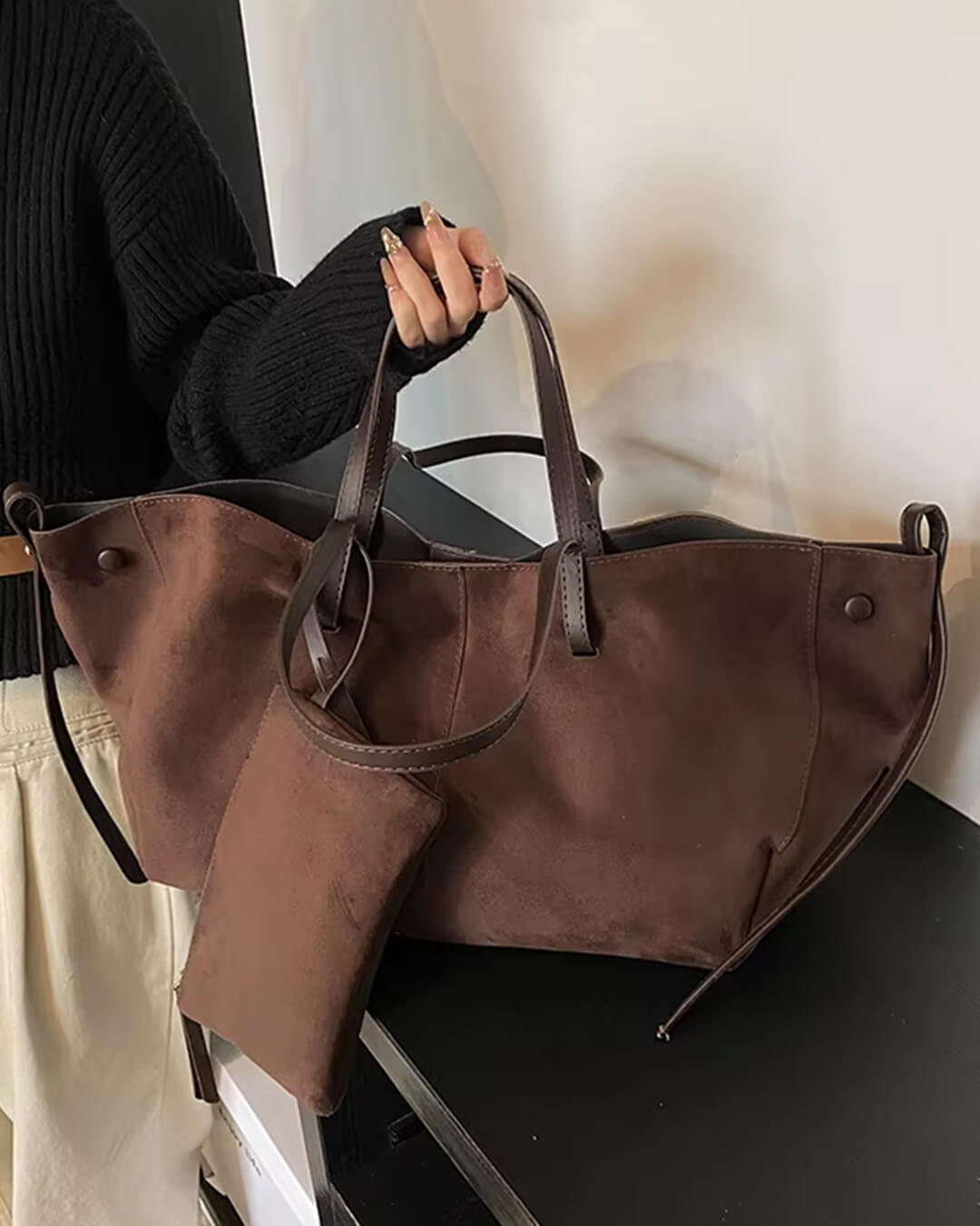 Adriana Suède Tote Tas