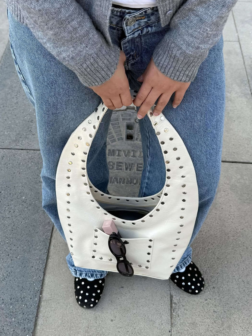 Stefani Studded Tote Tas