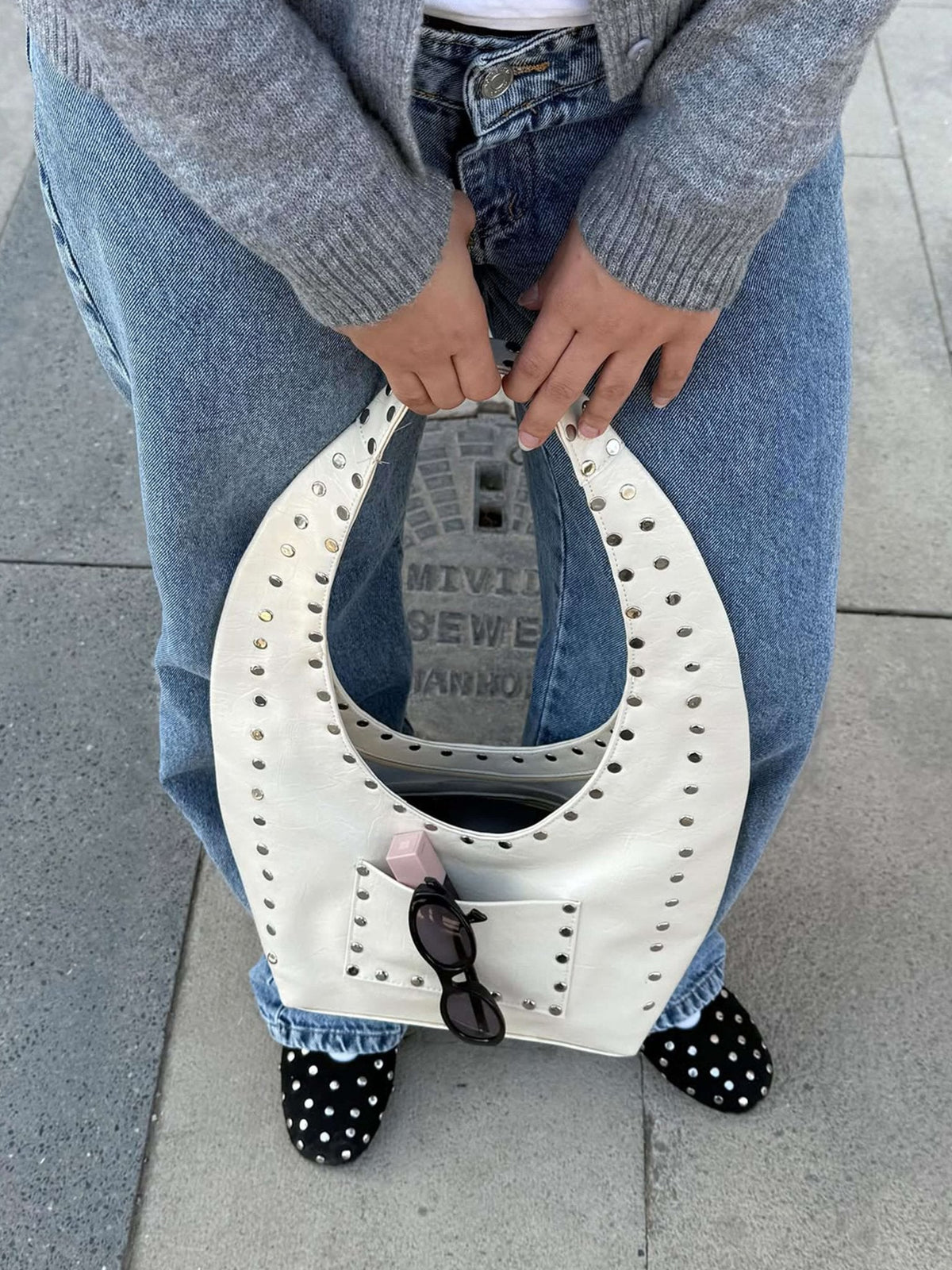 Stefani Studded Tote Tas