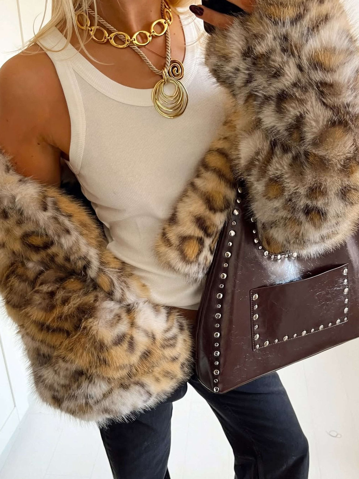 Stefani Studded Tote Tas