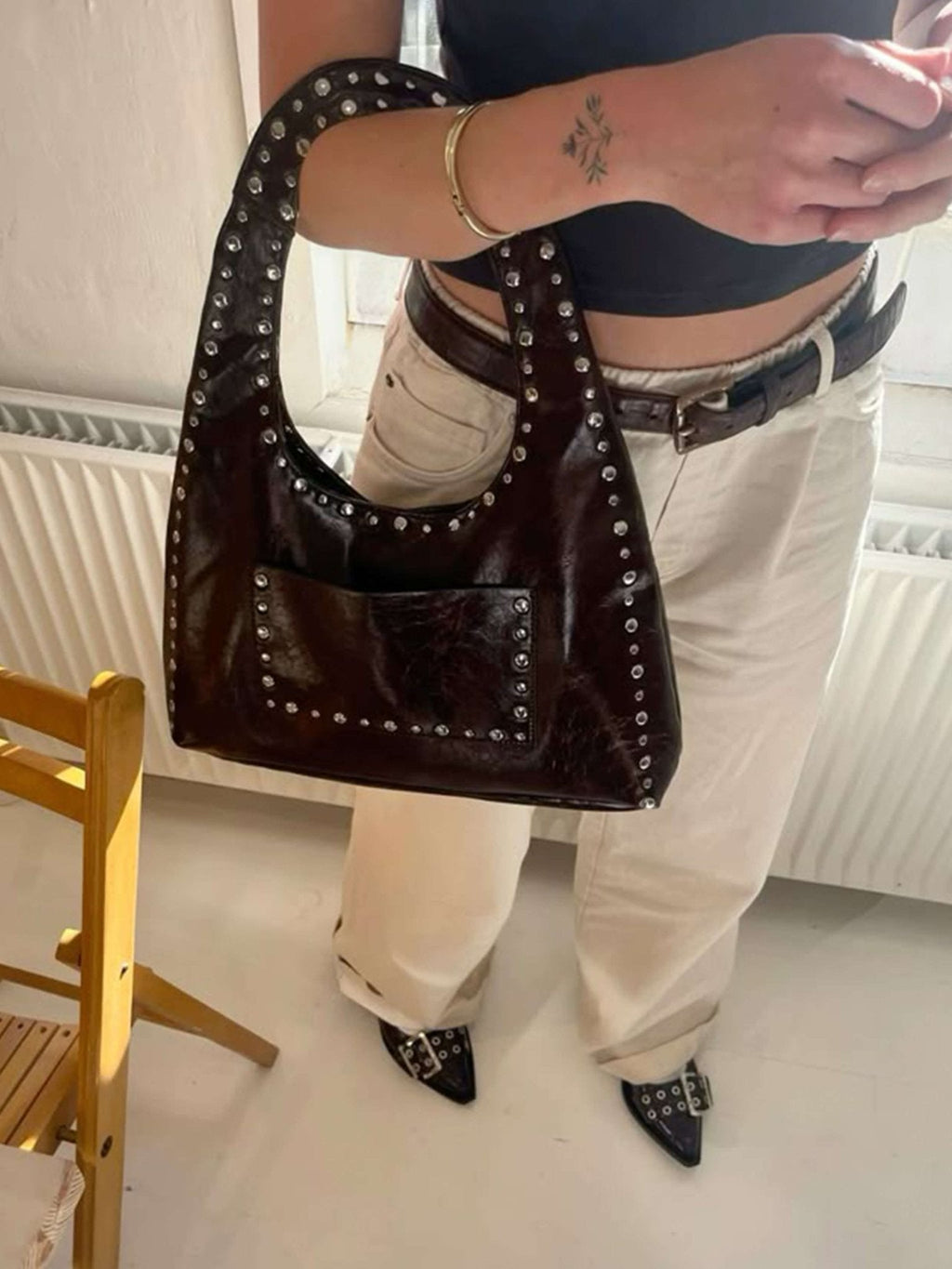 Stefani Studded Tote Tas