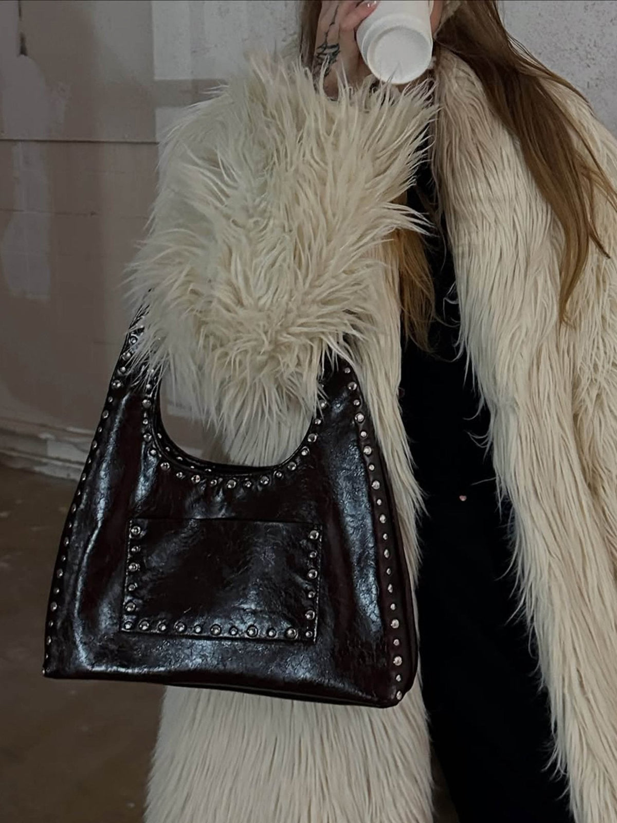 Stefani Studded Tote Tas