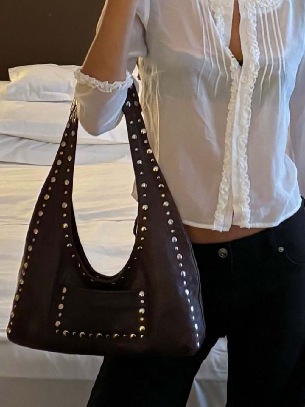 Stefani Studded Tote Tas