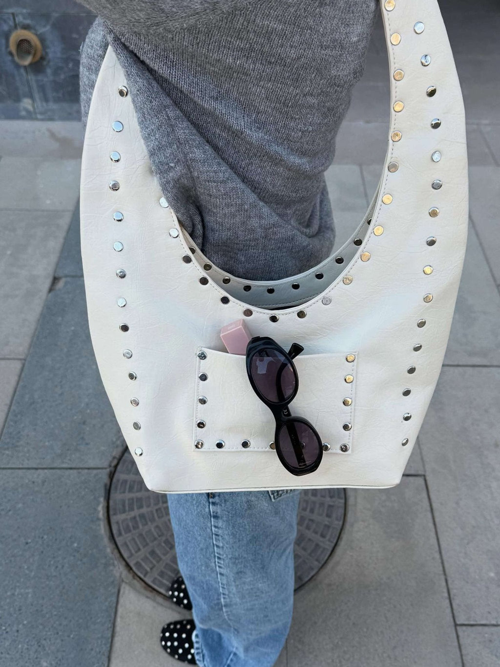 Stefani Studded Tote Tas